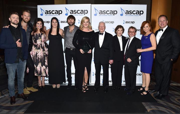 Trisha Yearwood, 54rd Annual American Society OF Composers, Authors and Publishers, ASCAP, Country Music Awards, Justin Timberlake, Reba, Lady Antebellum, Allie Brooks, Jimmy Carter, Voice Of Music Award, Charles Kelley, Hillary Scott, Dave Haywood, Rosal
