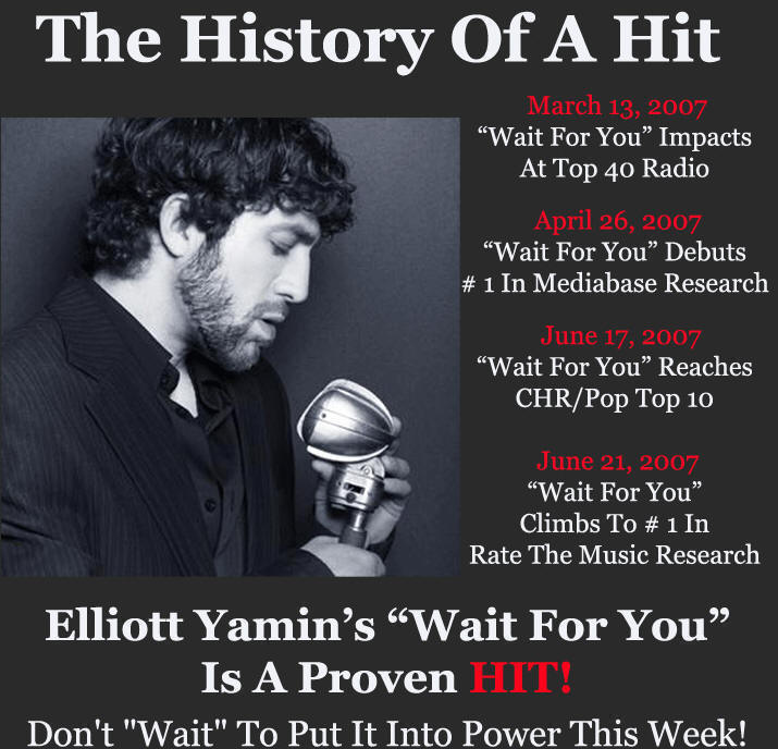 Elliot Yamin Wait For You 2007 Smash Hit!
