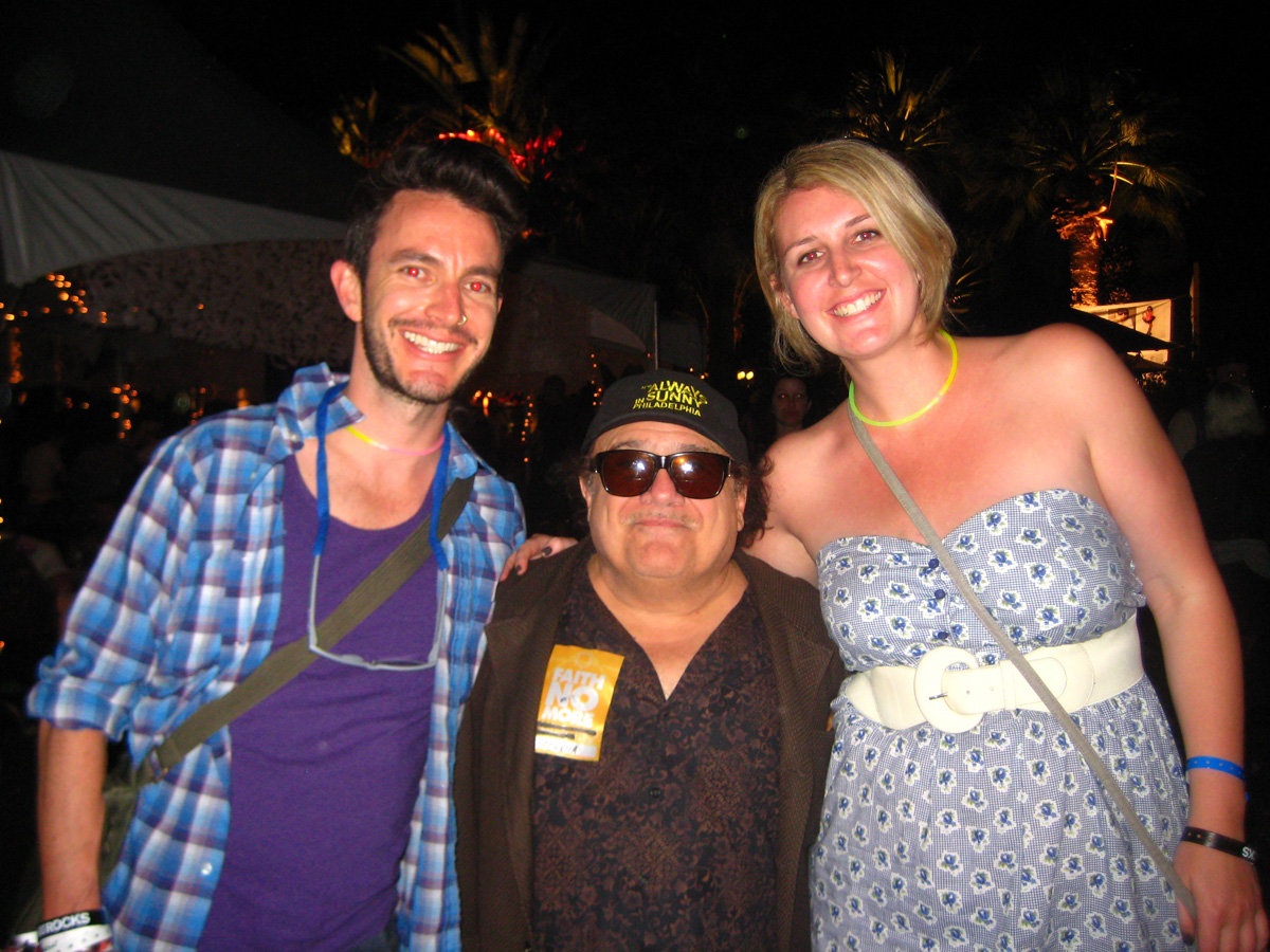 Danny DeVito at Coachella with WWCD's Karac Ruleau
