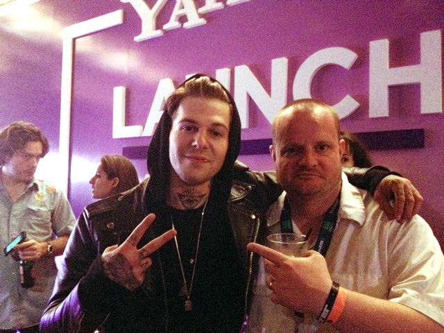 The Neighbourhood's Jesse Rutherford (l) hangs with KRBZ at SXSW