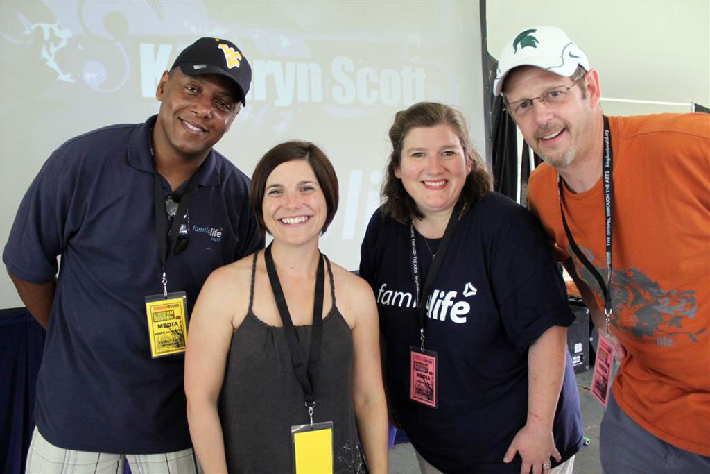 Family Life Network staffers interview Kathryn Scott