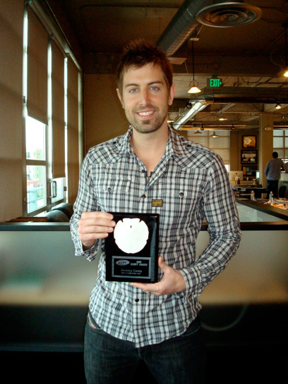 Jeremy Camp recieved KLIFE/San Luis Obispo's Sandy Award