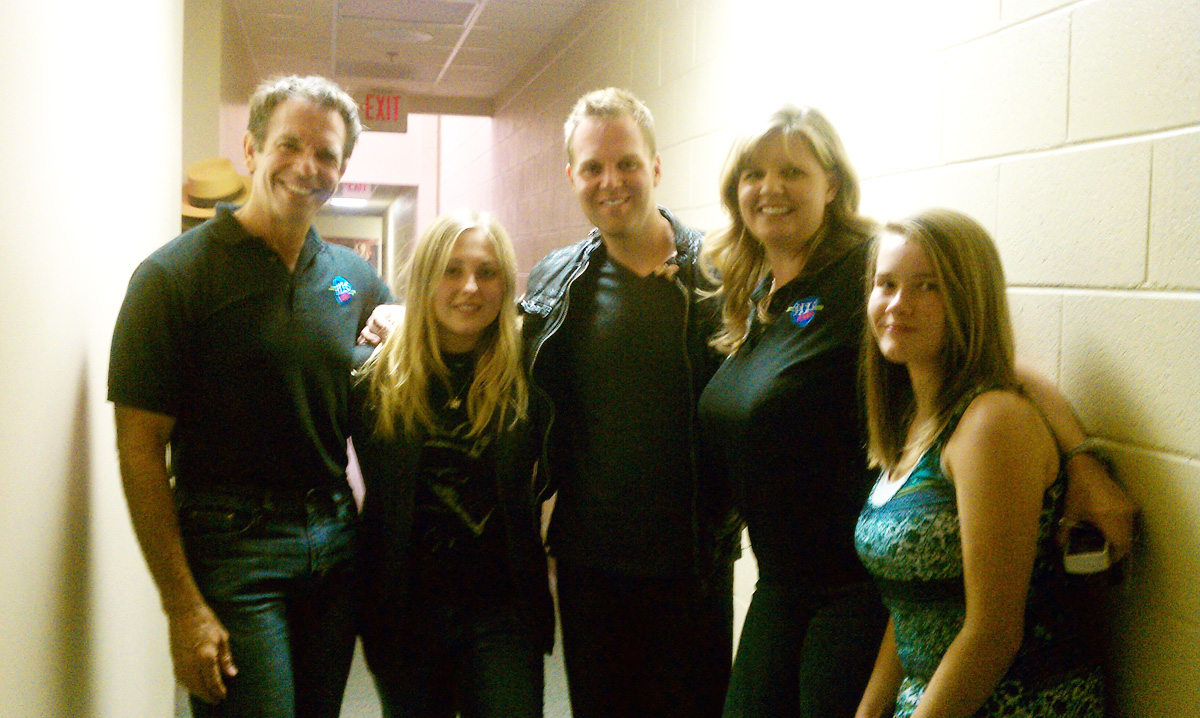 Matthew West with fan Kristin who inspired "The Story of Your Life" and His Radio staffers