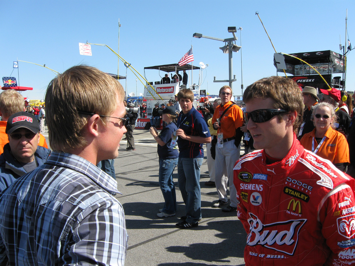 Blaine Larsen meets NASCAR's Kasey Kahne