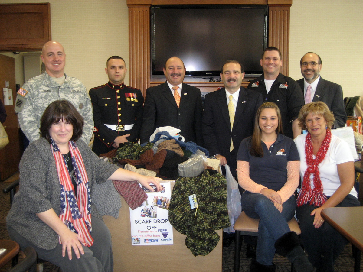 WCTK/Providence collected scarves for the military