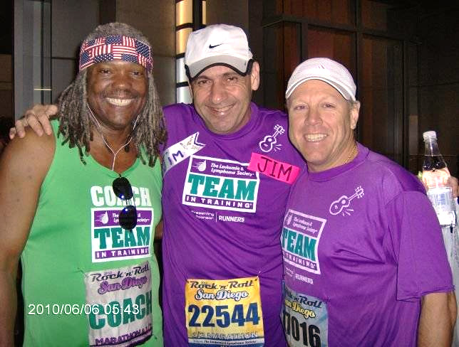 Jim Asker and Jack Christopher with Jonathan Kelsey at San Diego 1/2 Marathon