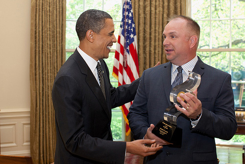 Garth Brooks is presented with Grammy on the Hill award