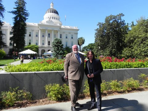 Jimmy Wayne meets up with Jim Beall in support of Assembly Bill 12