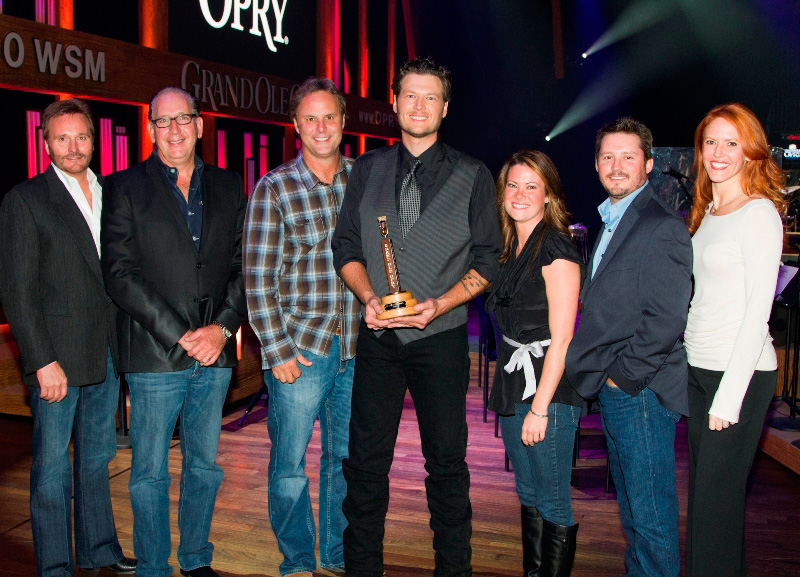 Blake Shelton was inducted into The Grand Ole Opry