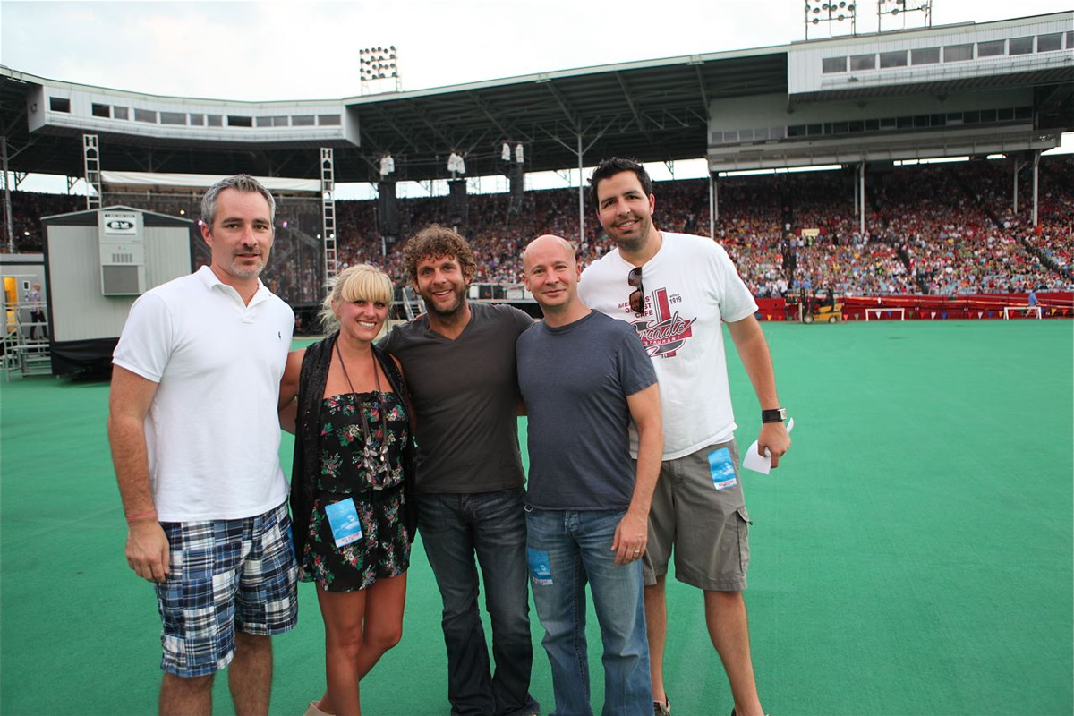 Billy Currington performs for a record-setting crowd at Cardinal Stadium