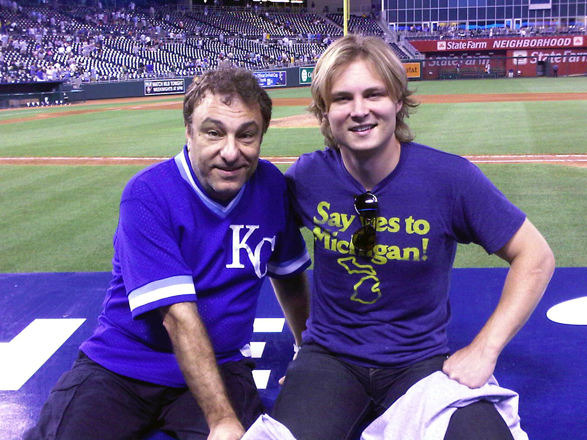 KFKF/Kansas City's Tony Stevens hangs with Frankie Ballard at Royals Game