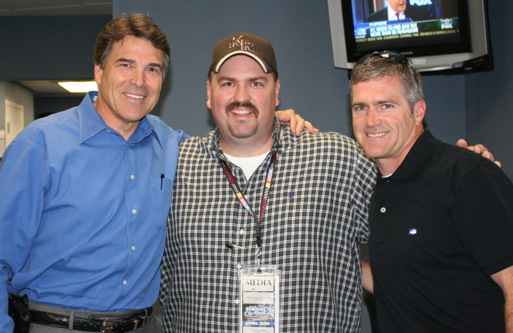 KRYS/Corpus Christi's Frank Edwards with Governor Perry and Bobby Labonte