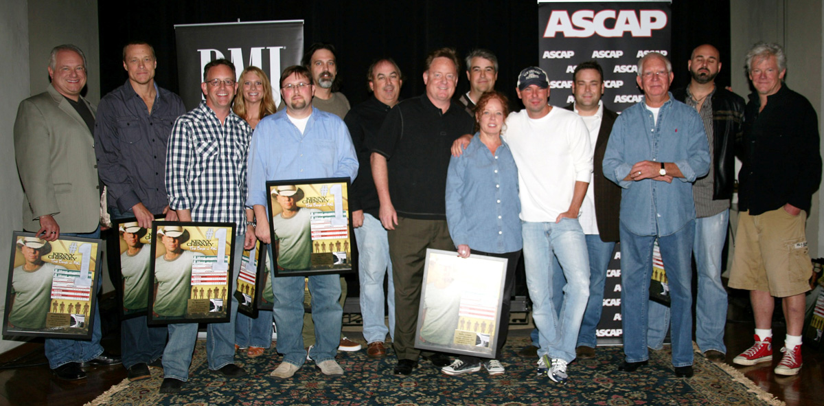 BNA Records staff receives plaques for Kenny Chesney's "Hemingway's Whiskey"
