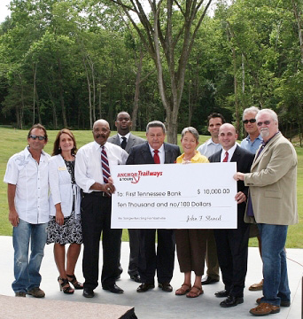 Ancho Trailways Bus Company presented 1st TN Bank with check for TN flood relief