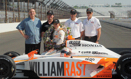 Scott Borchetta with Indy 500 winner, Dan Wheldon