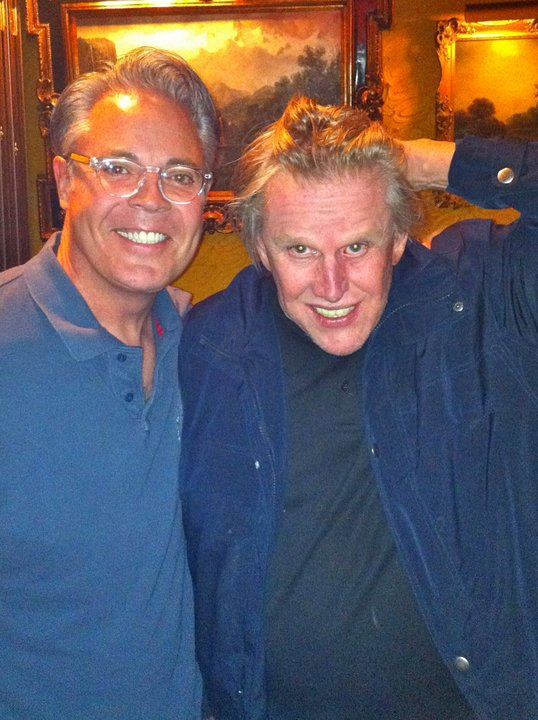 Blair Garner hangs with Gary Busey at the Celebrity Apprentice finale