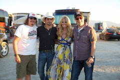 Brad Paisley and Carrie Underwood on the set of new video