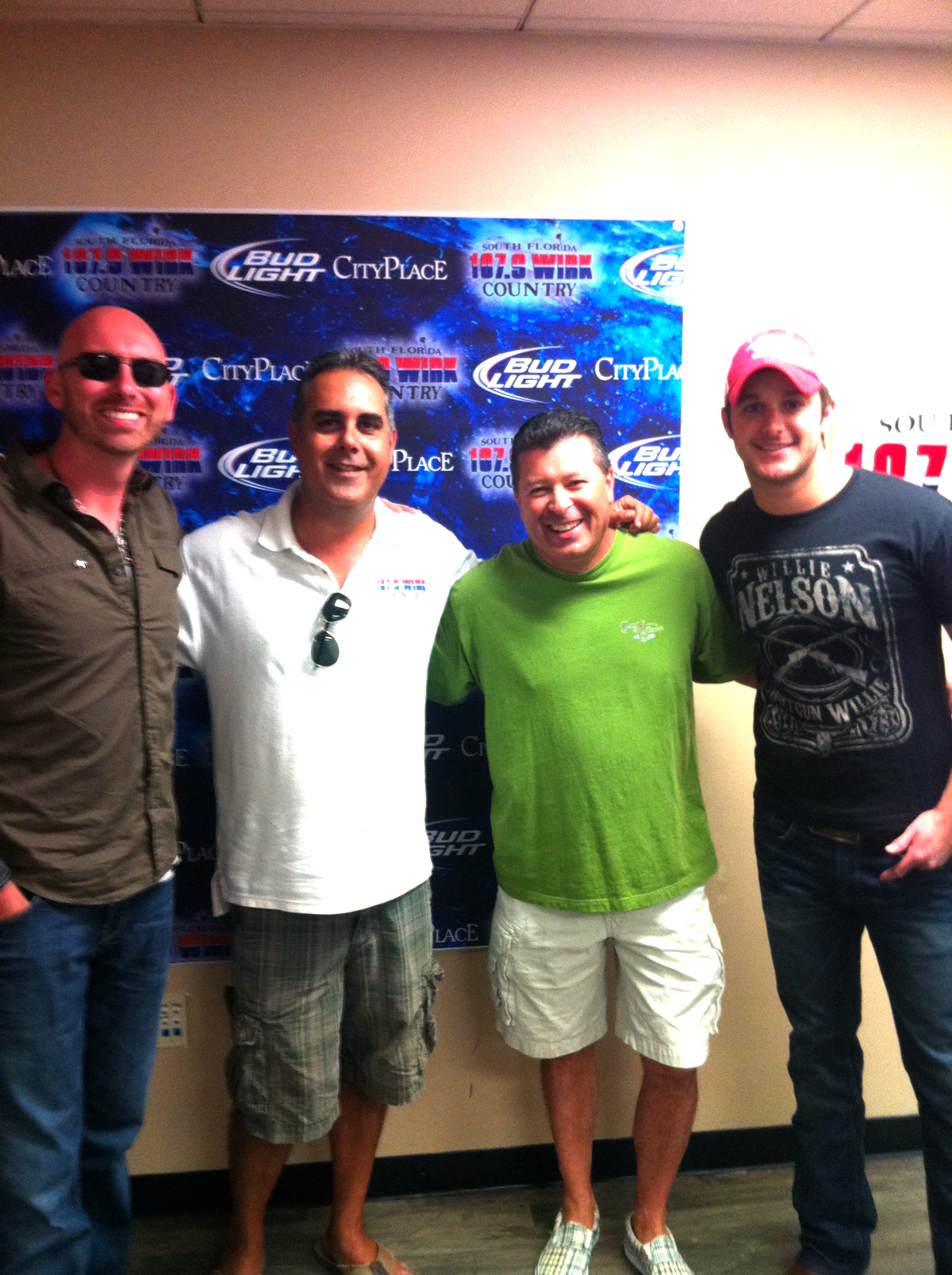 WIRK/West Palm Beach, FL staffers hang with Corey Smith and Easton Corbin 