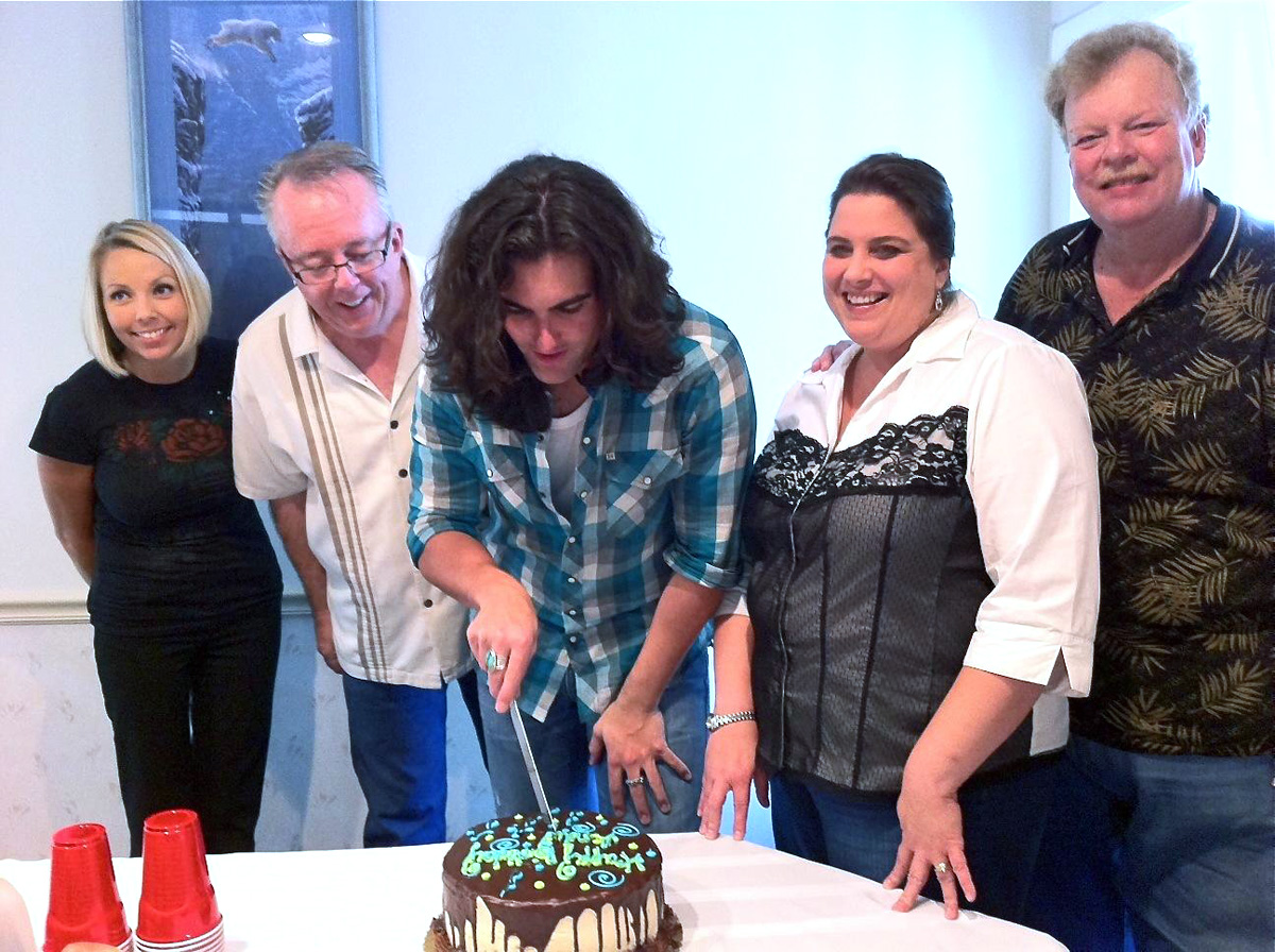 Andy Gibson celebrates his birthday with WOGK/Gainesville-Ocala, FL staffers
