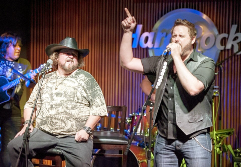Colt Ford hangs with Randy Houser