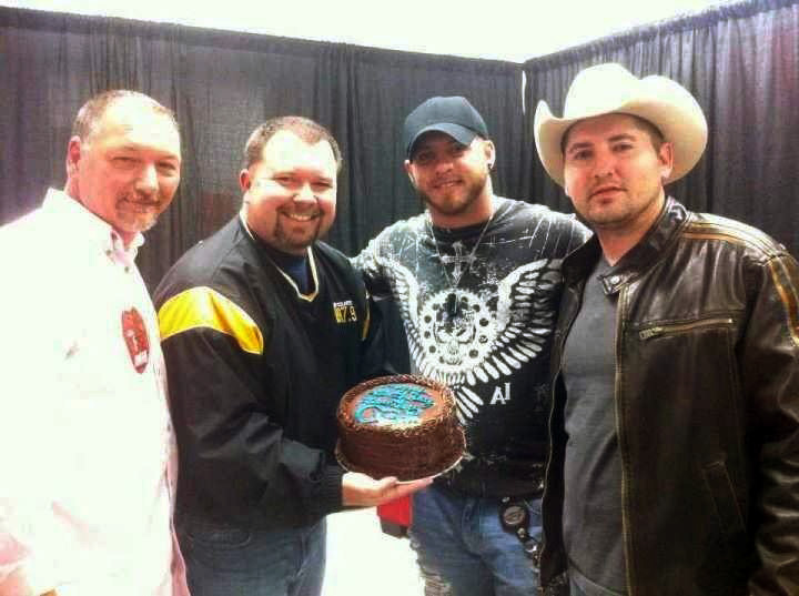KBXB presents Brantley Gilbert with a cake
