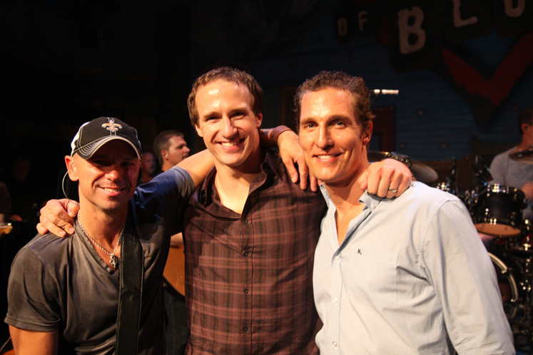 Kenny Chesney with Drew Brees & Matthew McConaughey