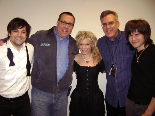 The Band Perry hang with Clear Channel Premium Choice staffers	