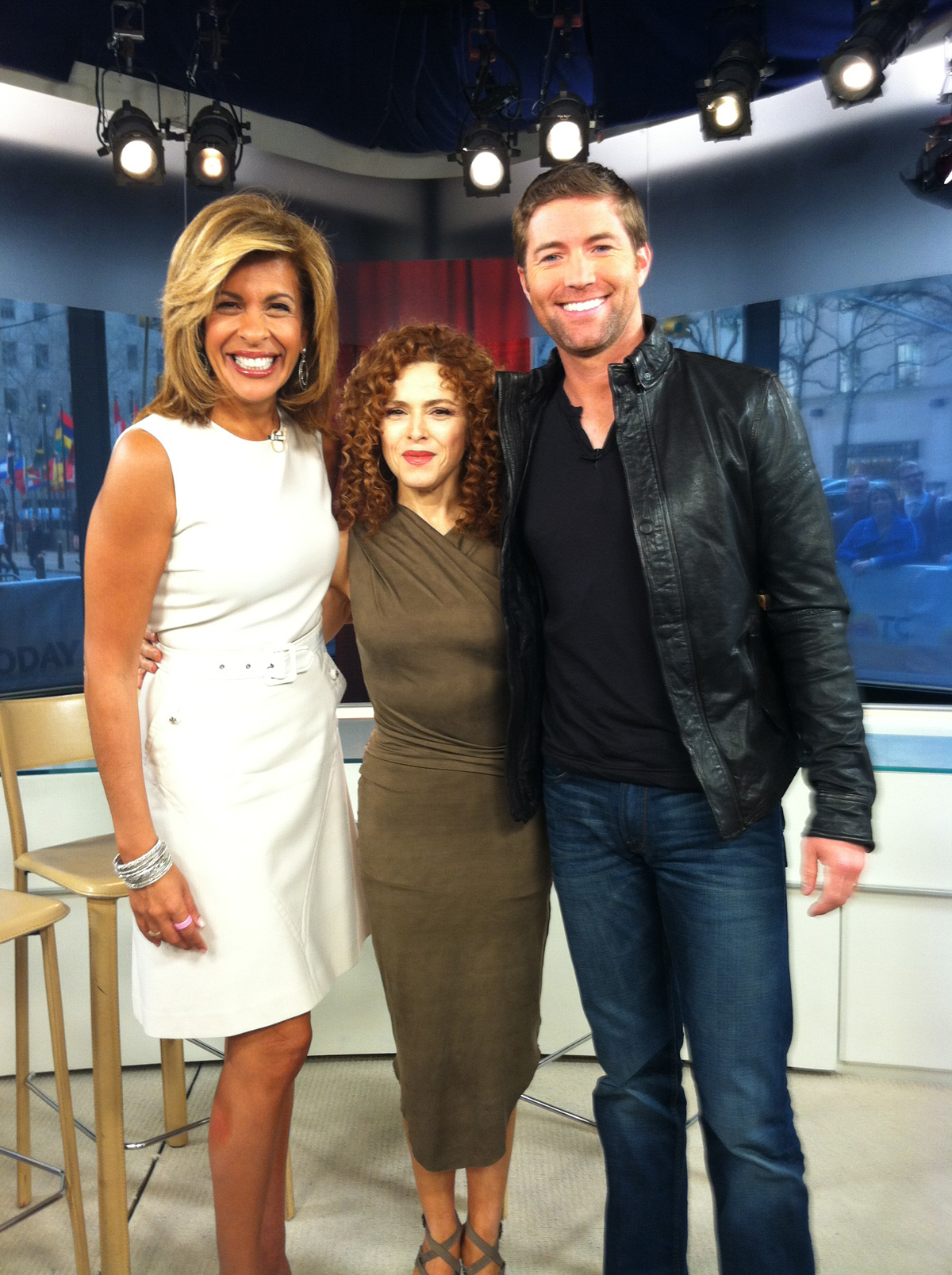 Josh Turner meets up with Bernadette Peters on the Today show