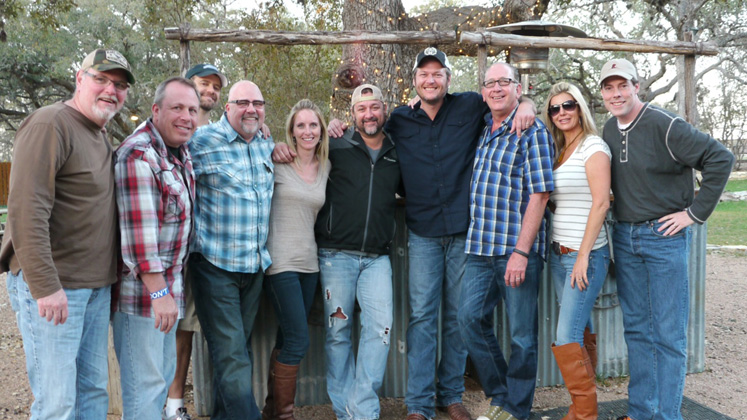 Blake Shelton spent time with radio programmers in San Antonio, TX 