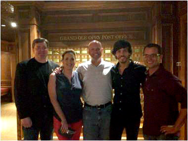 Bigger Picture Group's Chris Janson visits with radio friends at the Grand Ole Opry.