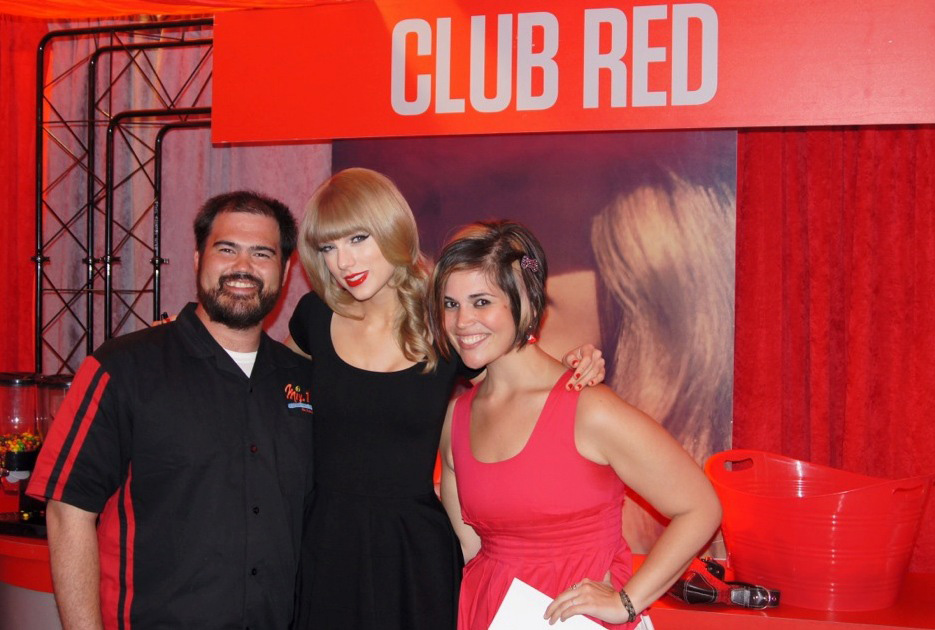 KWOF staffers visit with Taylor Swift