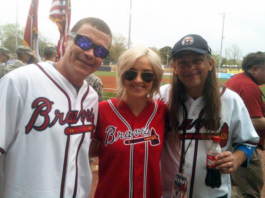 Maggie Rose sings the National Anthem at Braves game