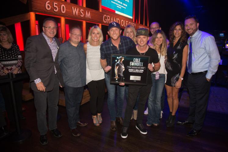 Warner Bros., WMN, Cole Swindell, Grand Ole Opry, You Should Be Here, Pete Fisher, WME, Kevin Meads, Kristen Williams, Megan Joyce, Justin Luffman, Cris Lacy, Terry Wakefild, Kerri Edwards, J.R. Schumann