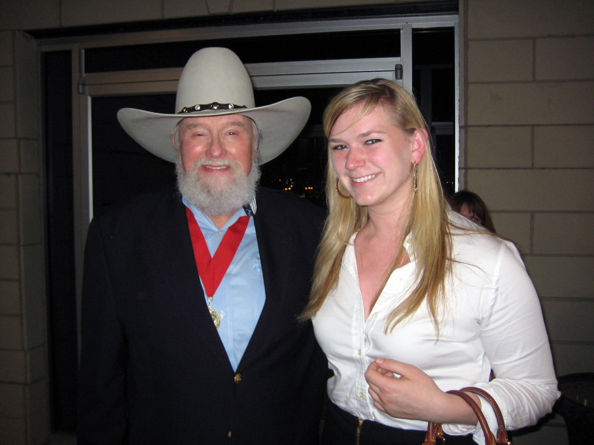 Whitney Wolanin at Charlie Daniels' Musicians Hall of Fame induction