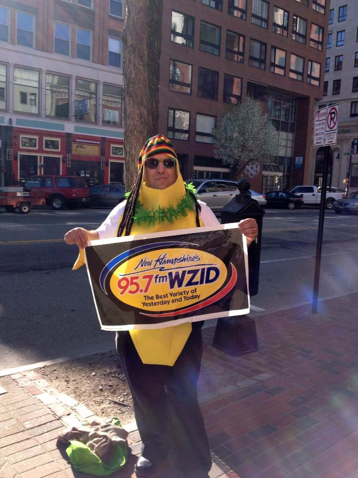 WZID's Jordan Wilder had some fun dressed up like a dreadlocked banana