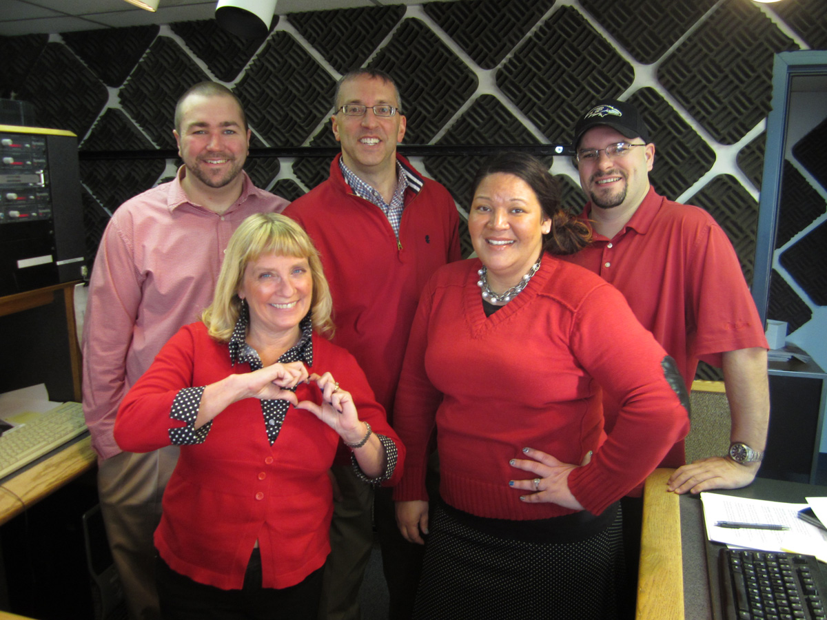 WAJI staffers supporting "National Wear Red For Women Day"