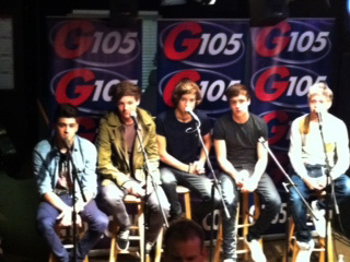 One Direction performs at G105