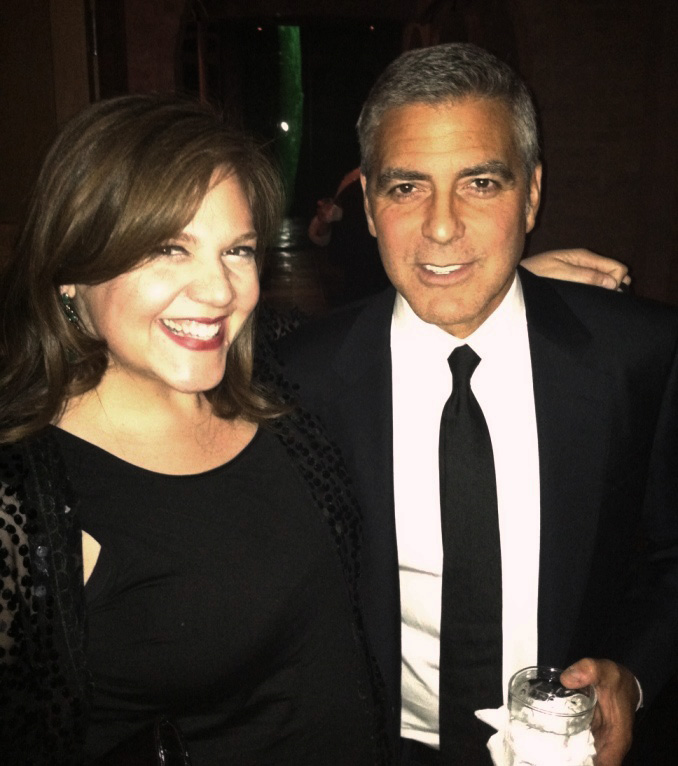 George Clooney with KRBE's Roula