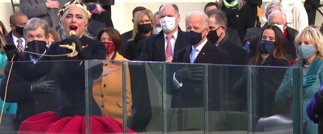 President Biden; Dr. Jill Biden; Senator Amy Klobuchar; Lady Gaga