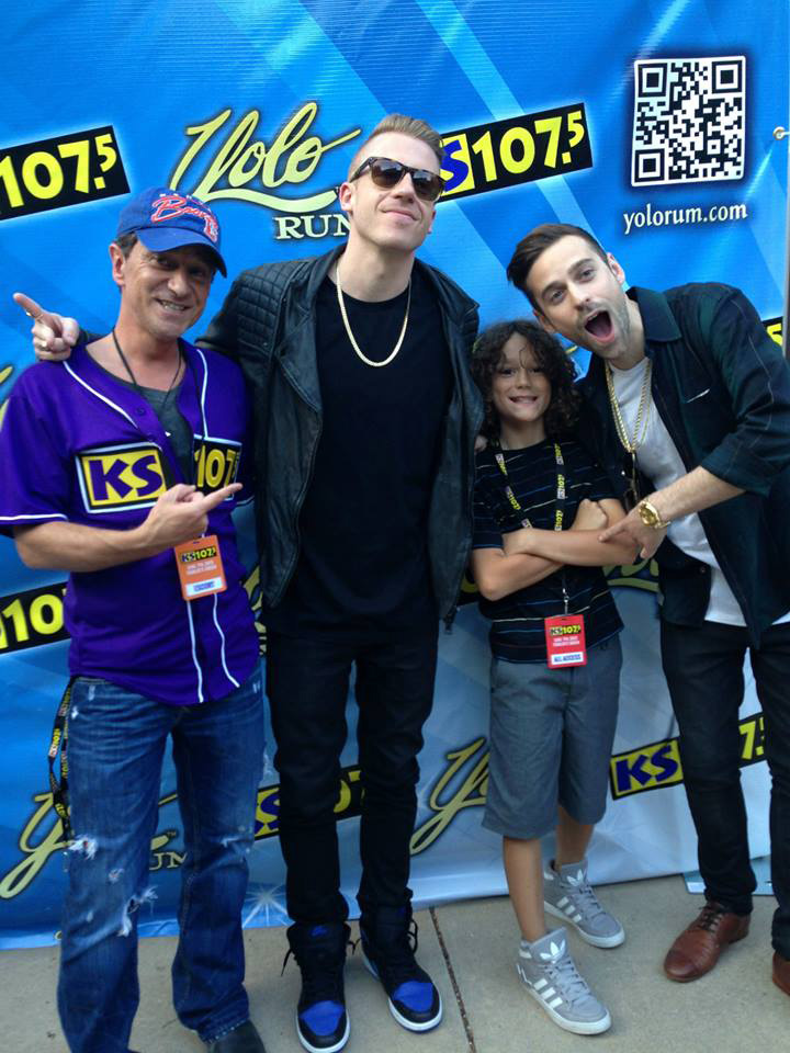 KQKS' pd, John E Kage and his son meet up with Macklemore & Ryan Lewis
