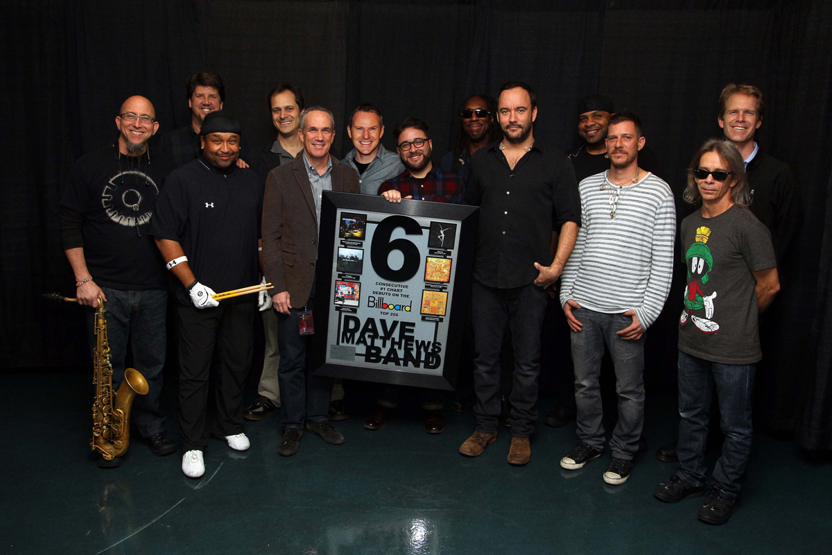 Dave Matthews Band celebrated the success of their sixth consecutive album to debut at No. 1 