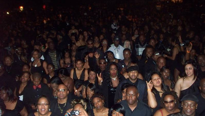 The crowd attending WJMZ/Greenville, SC's Black Party