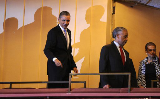 President Obama and Rev. Al Sharpton attend "Let Freedom Ring" celebration