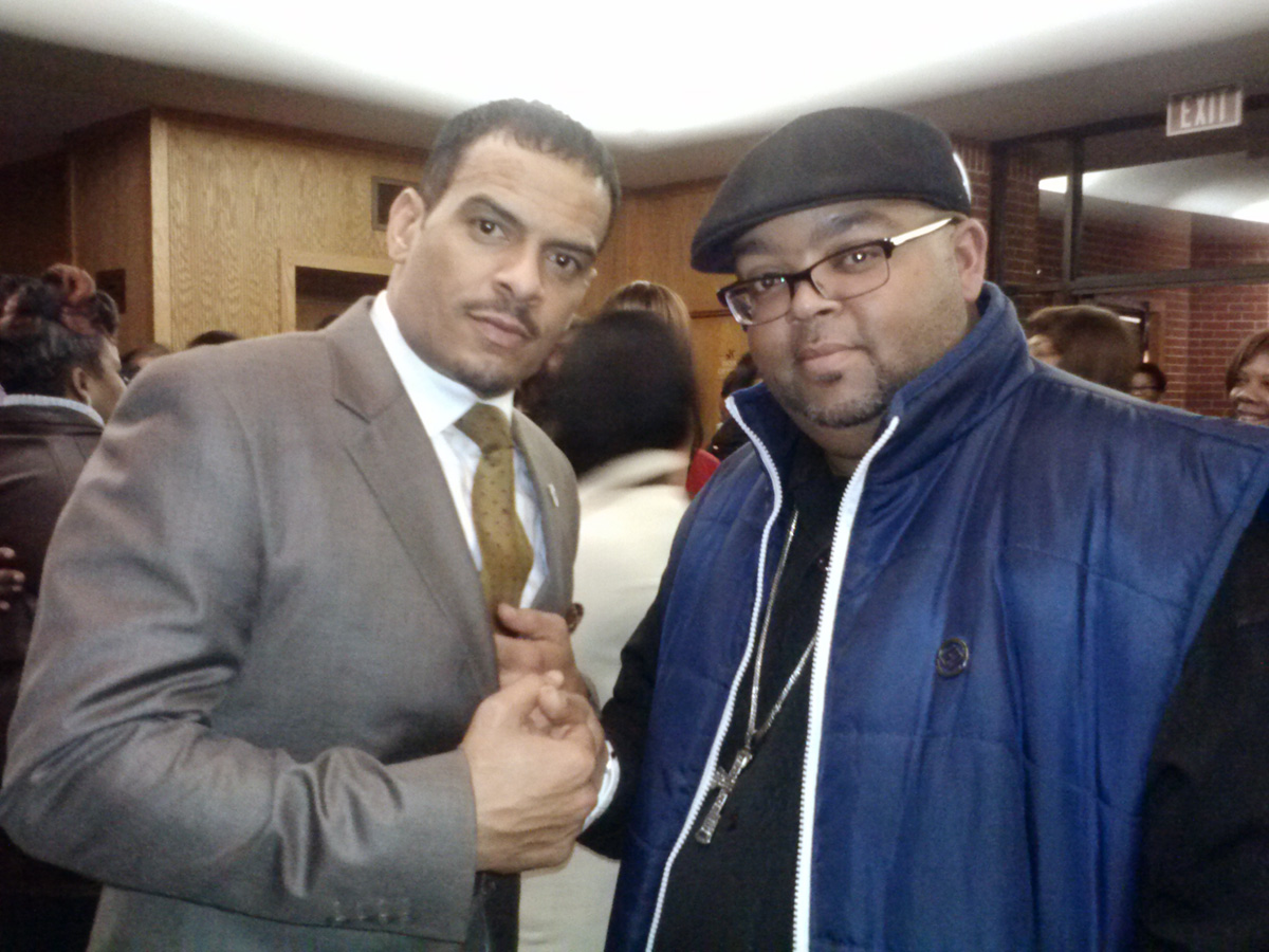 Christopher Williams hangs with WKJX's Brion O'Brion