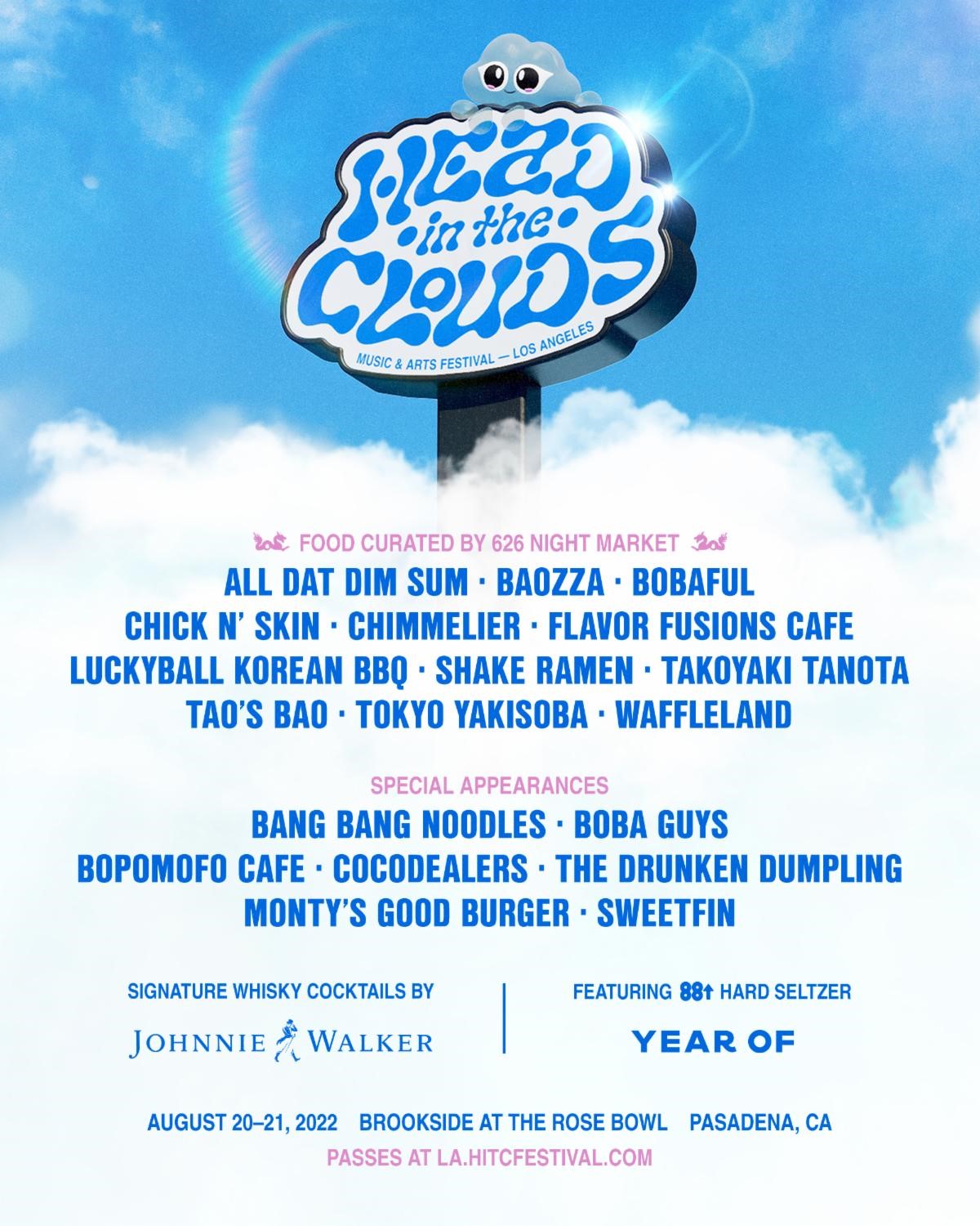 Food & Beverage Lineup For Head In The Clouds Fest 2022