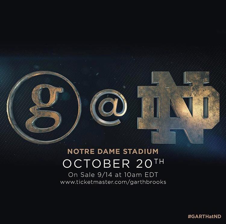 Notre Dame Seating Chart For Garth Brooks Concert